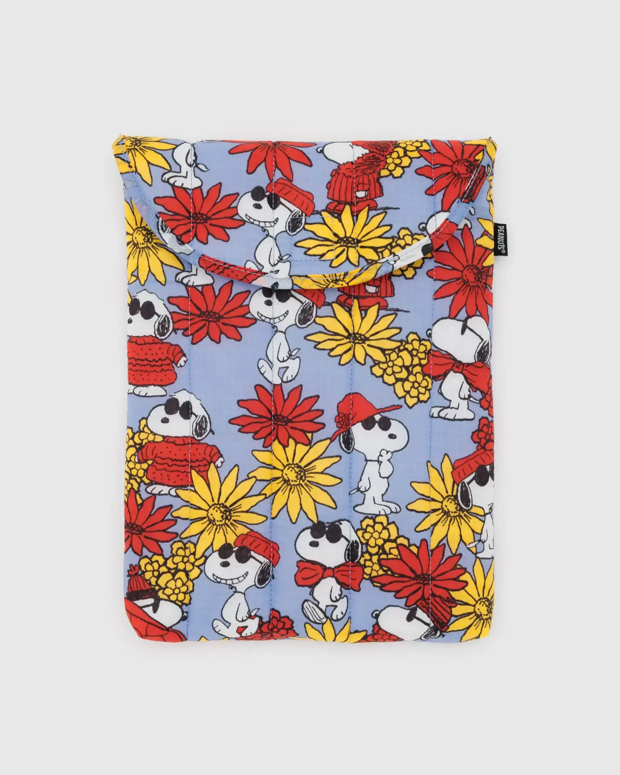 Puffy Laptop Sleeve 13"/14" Floral Snoopy