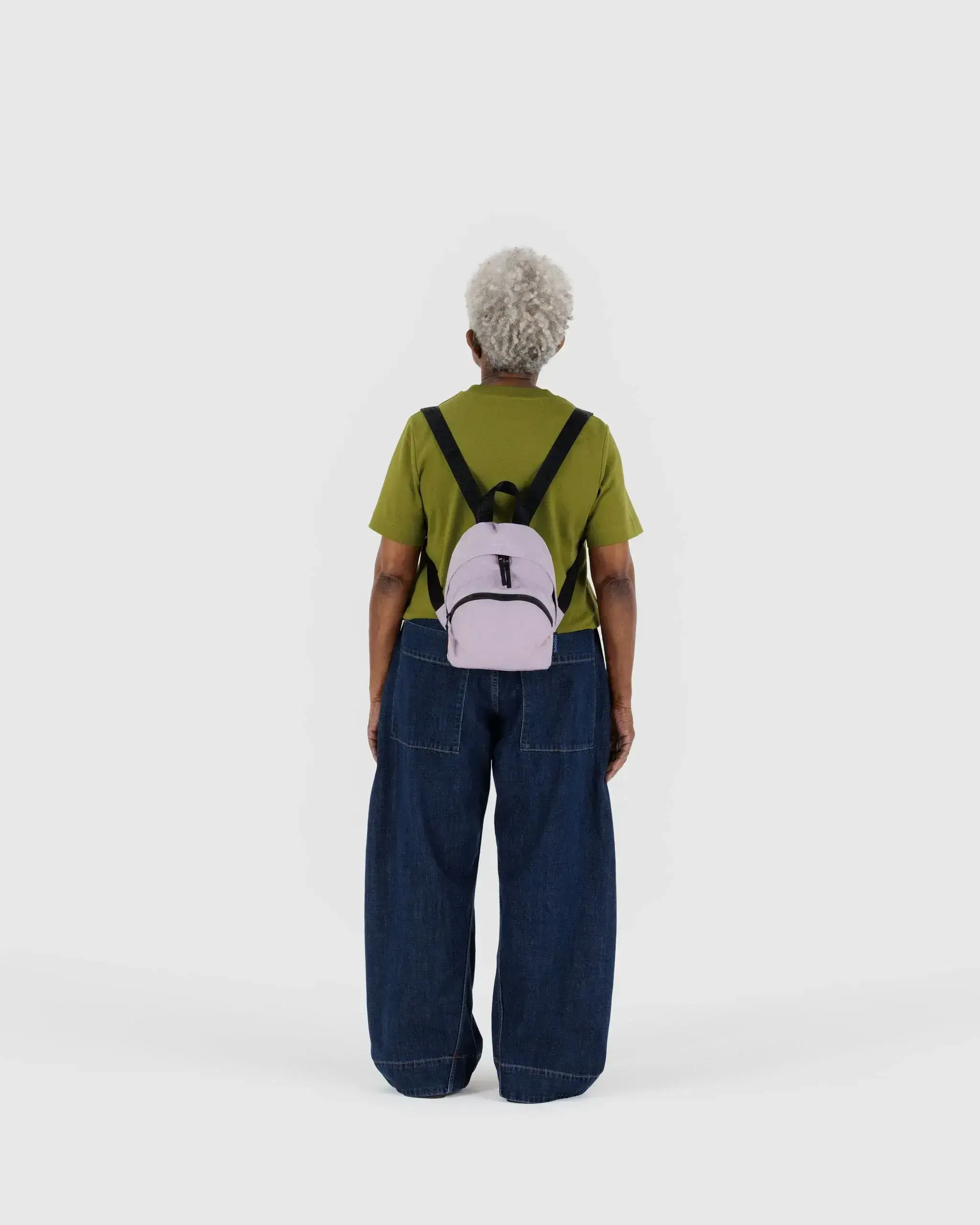Mini Nylon Backpack Dusty Pink - Image 2
