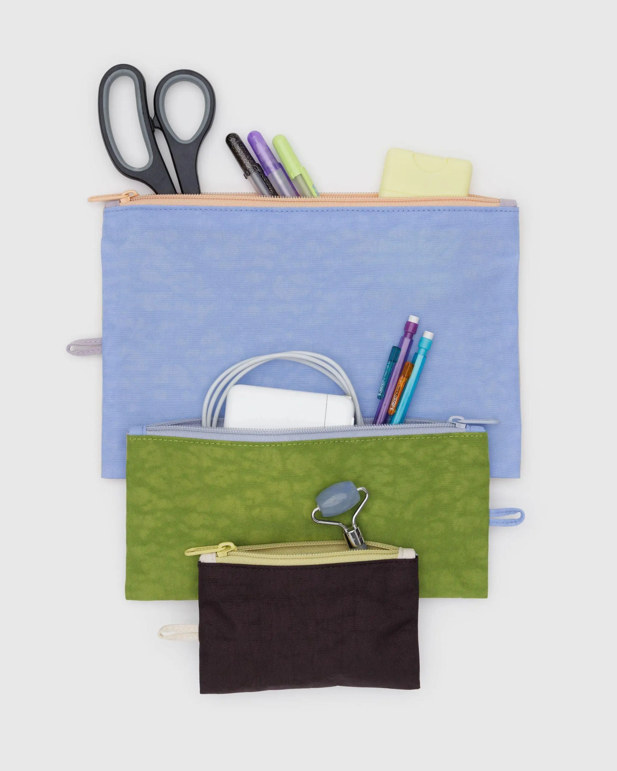 Flat Pouch Set Pastels Colorblock - Image 2