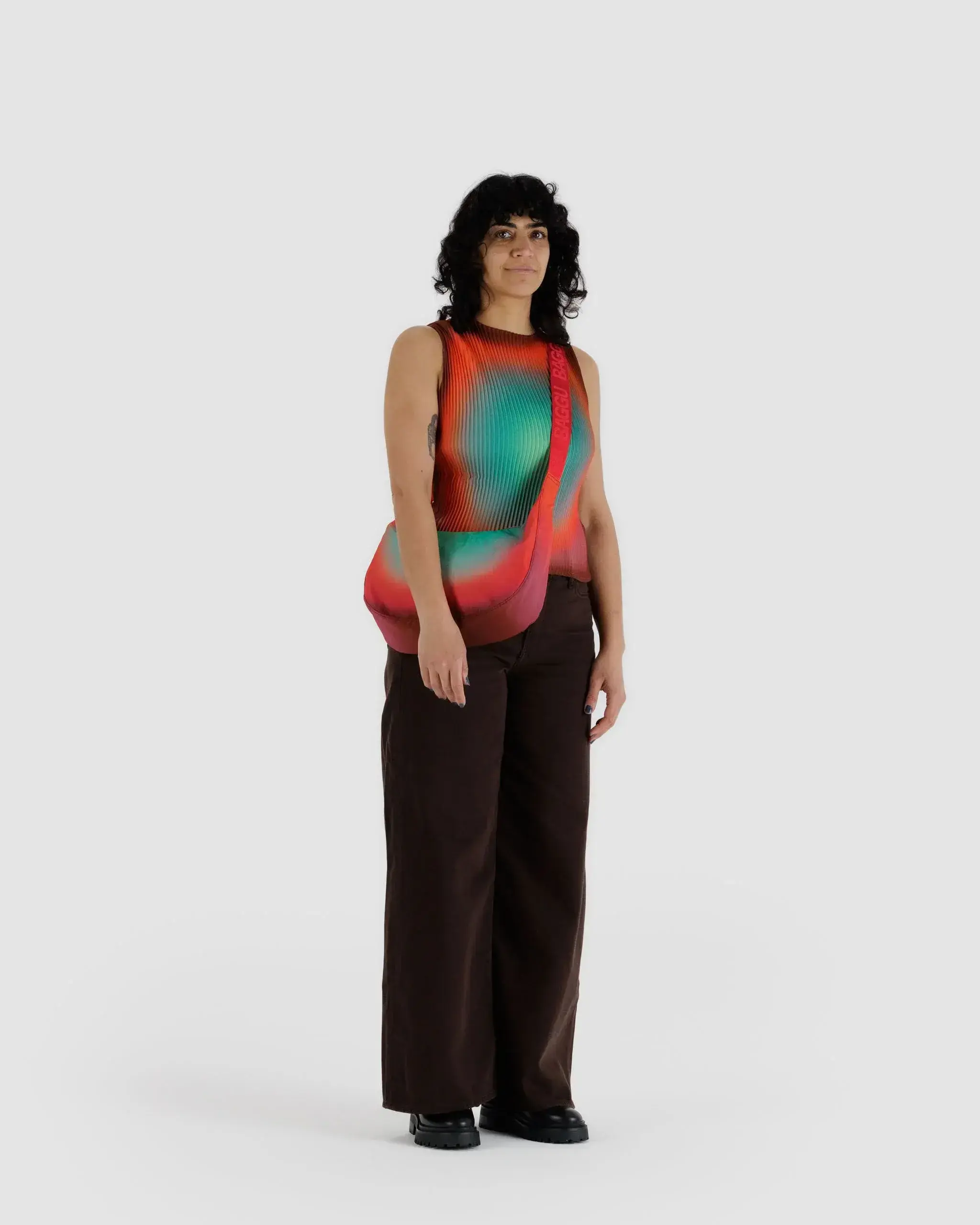Medium Nylon Crescent Bag Rain - Image 3
