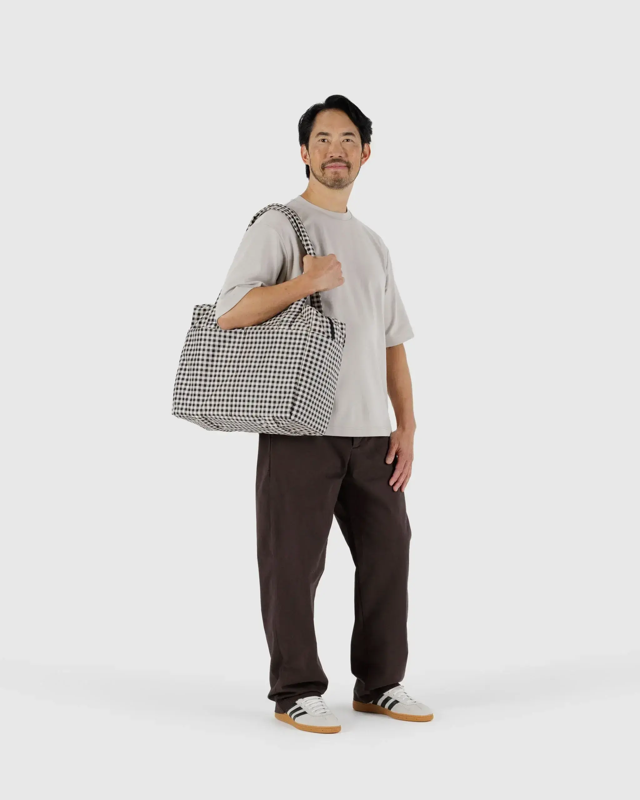 Small Cloud Carry-On Black & White Gingham - Image 3