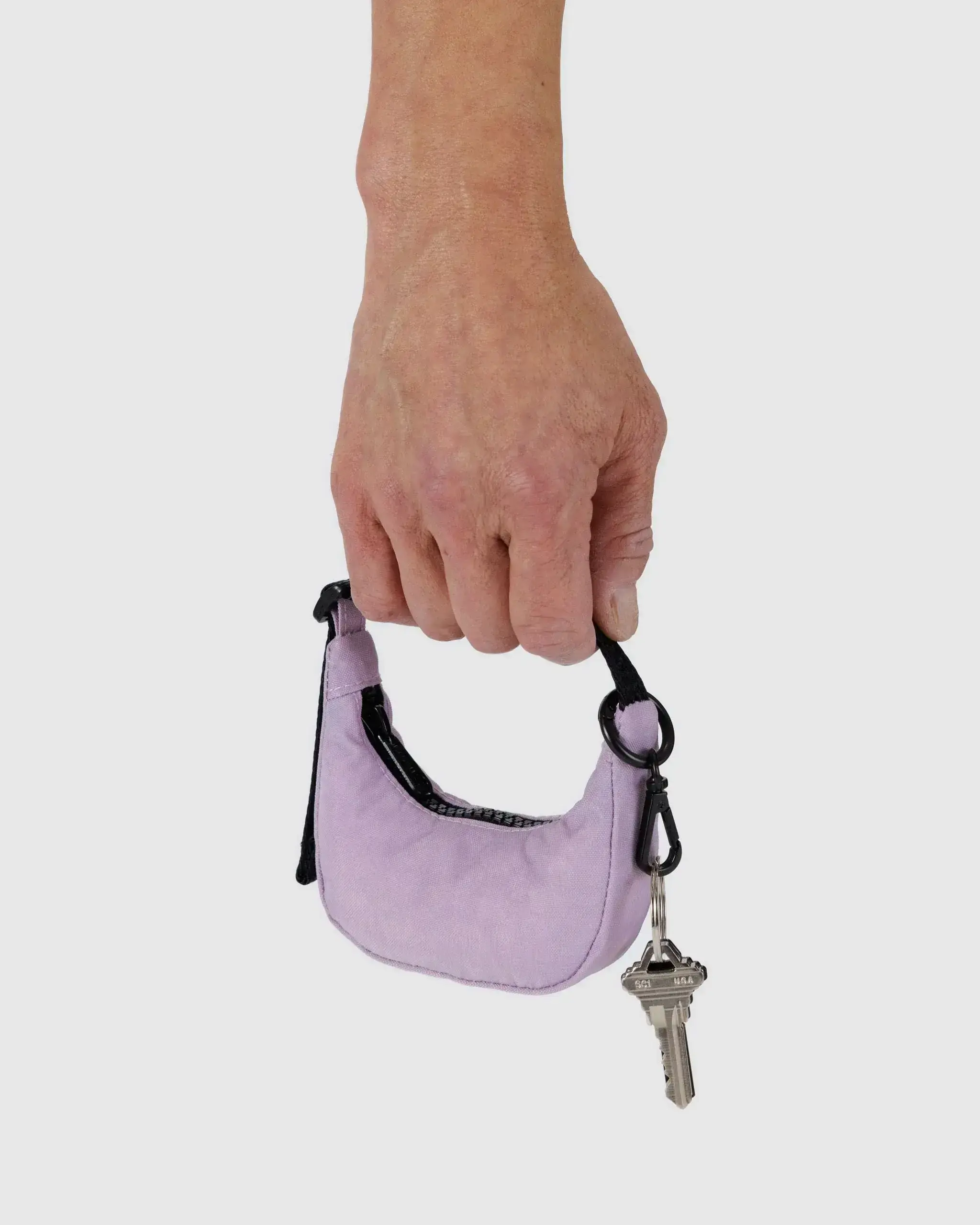 Crescent Bag Charm Dusty Pink - Image 3