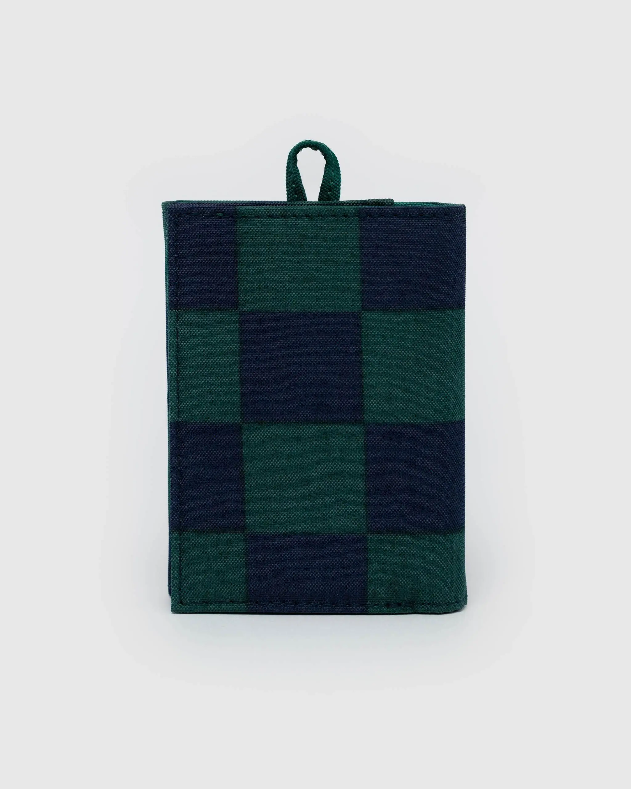Snap Wallet Navy Green Check