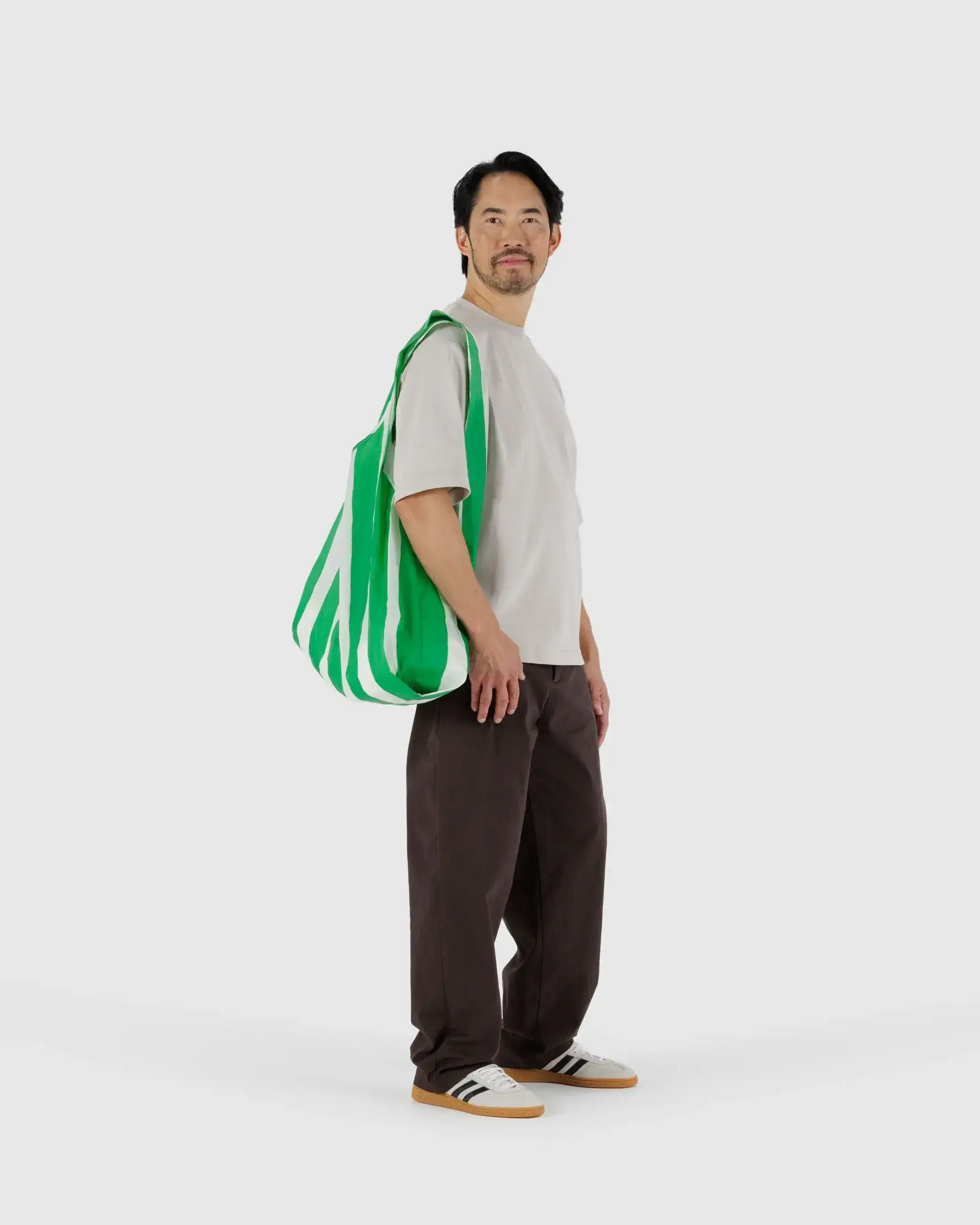 Big Baggu Green Painted Stripe - Image 2