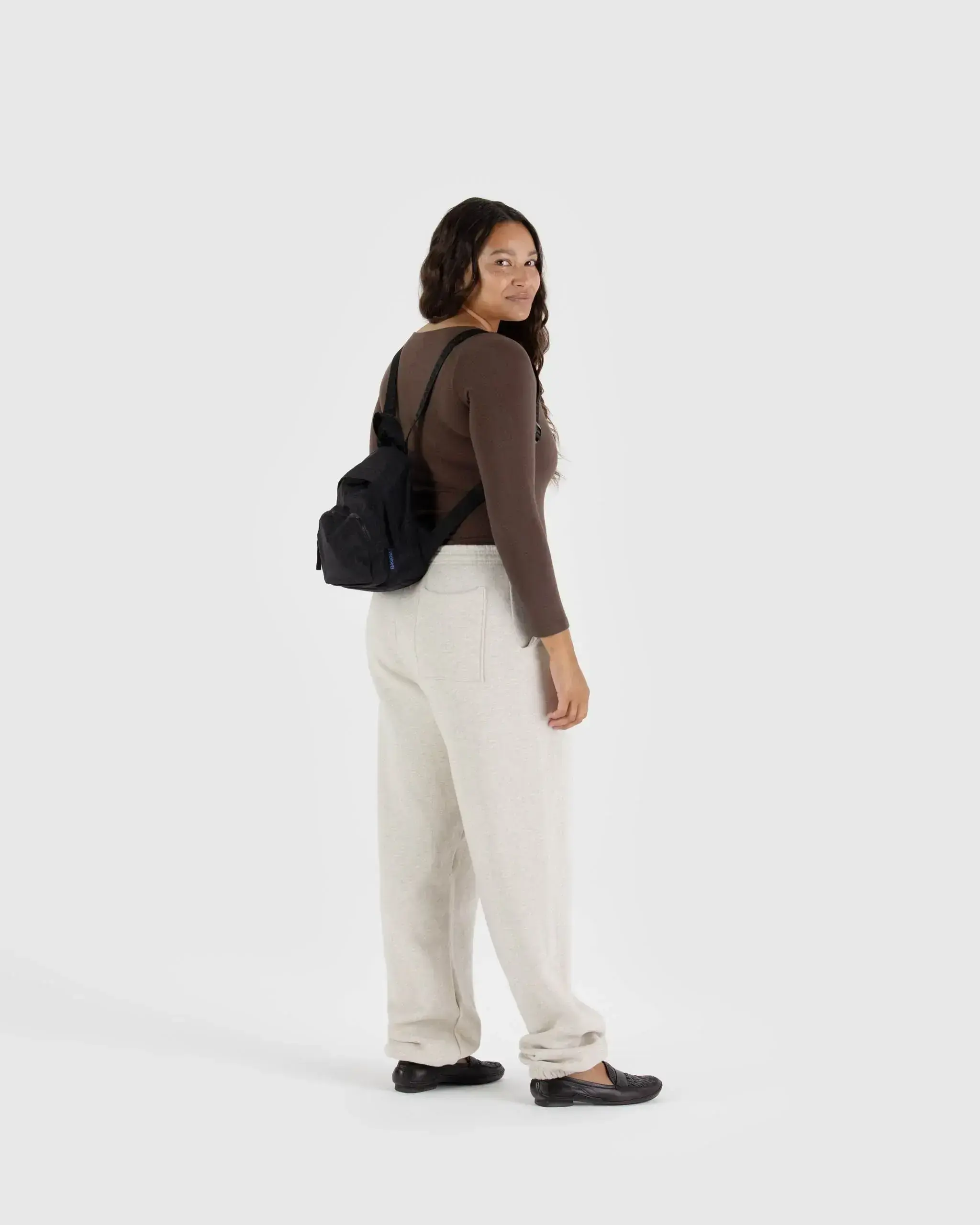 Mini Nylon Backpack Black - Image 2