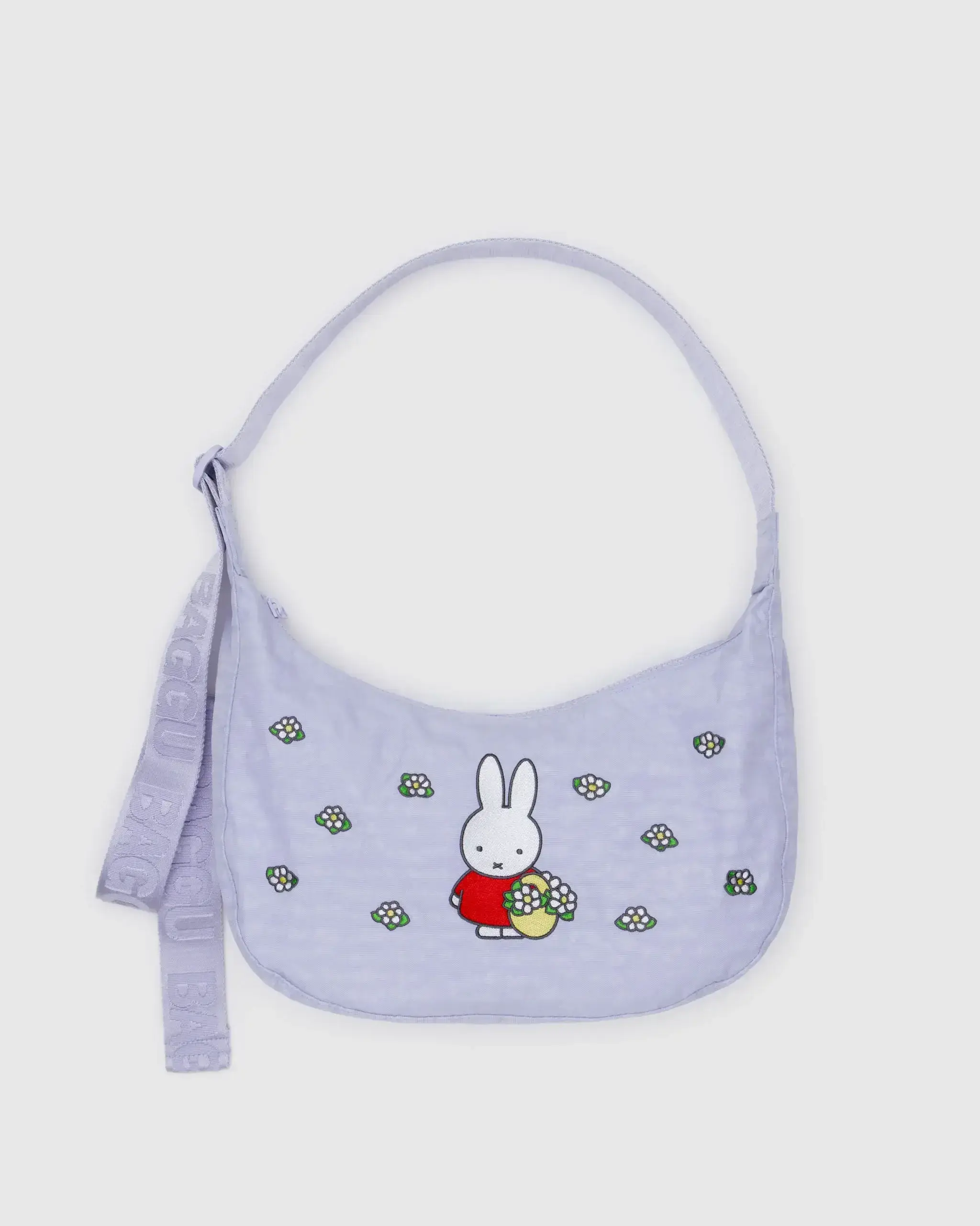 Medium Nylon Crescent Bag Embroidered Miffy