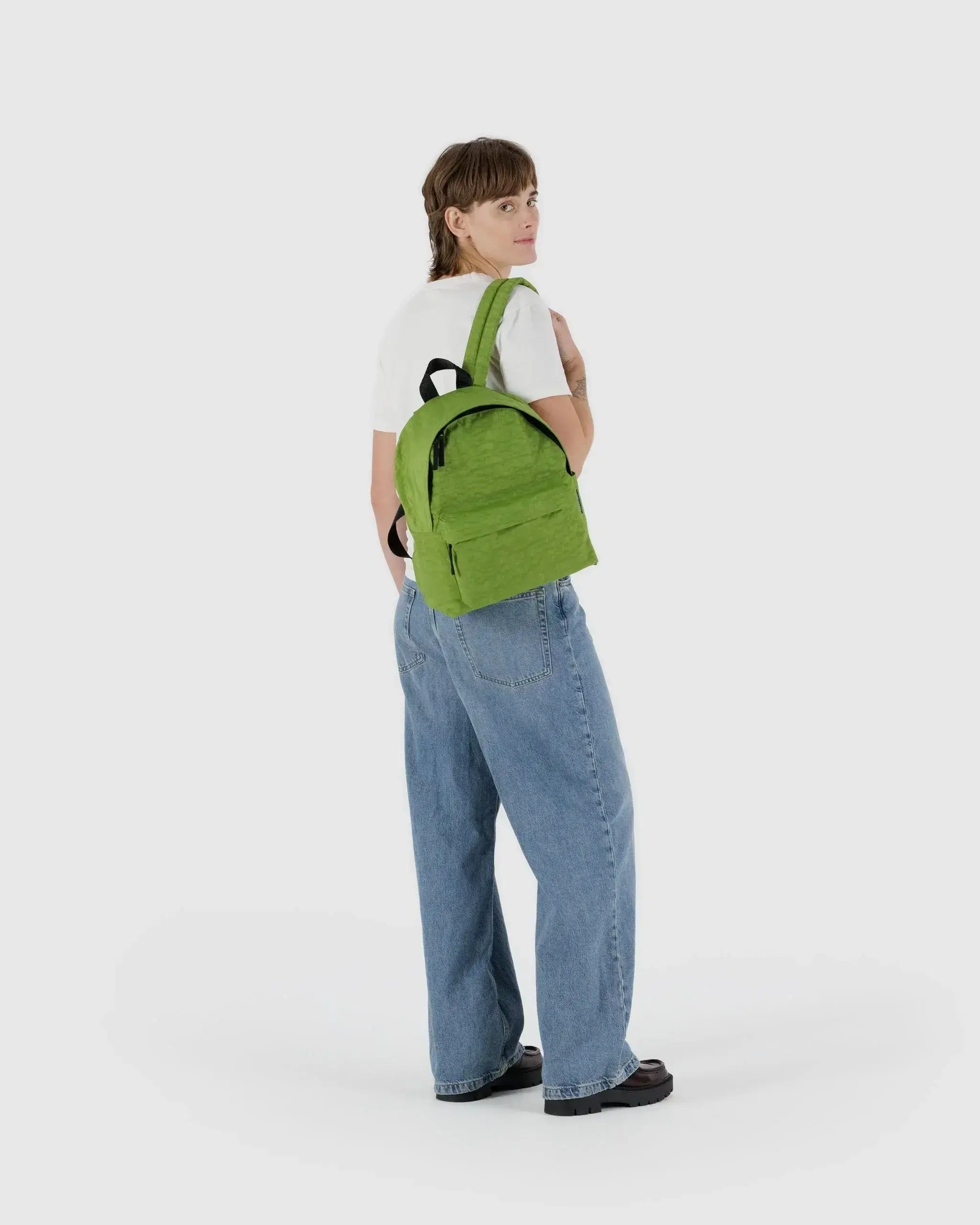 Medium Nylon Backpack Green Juice - Image 2