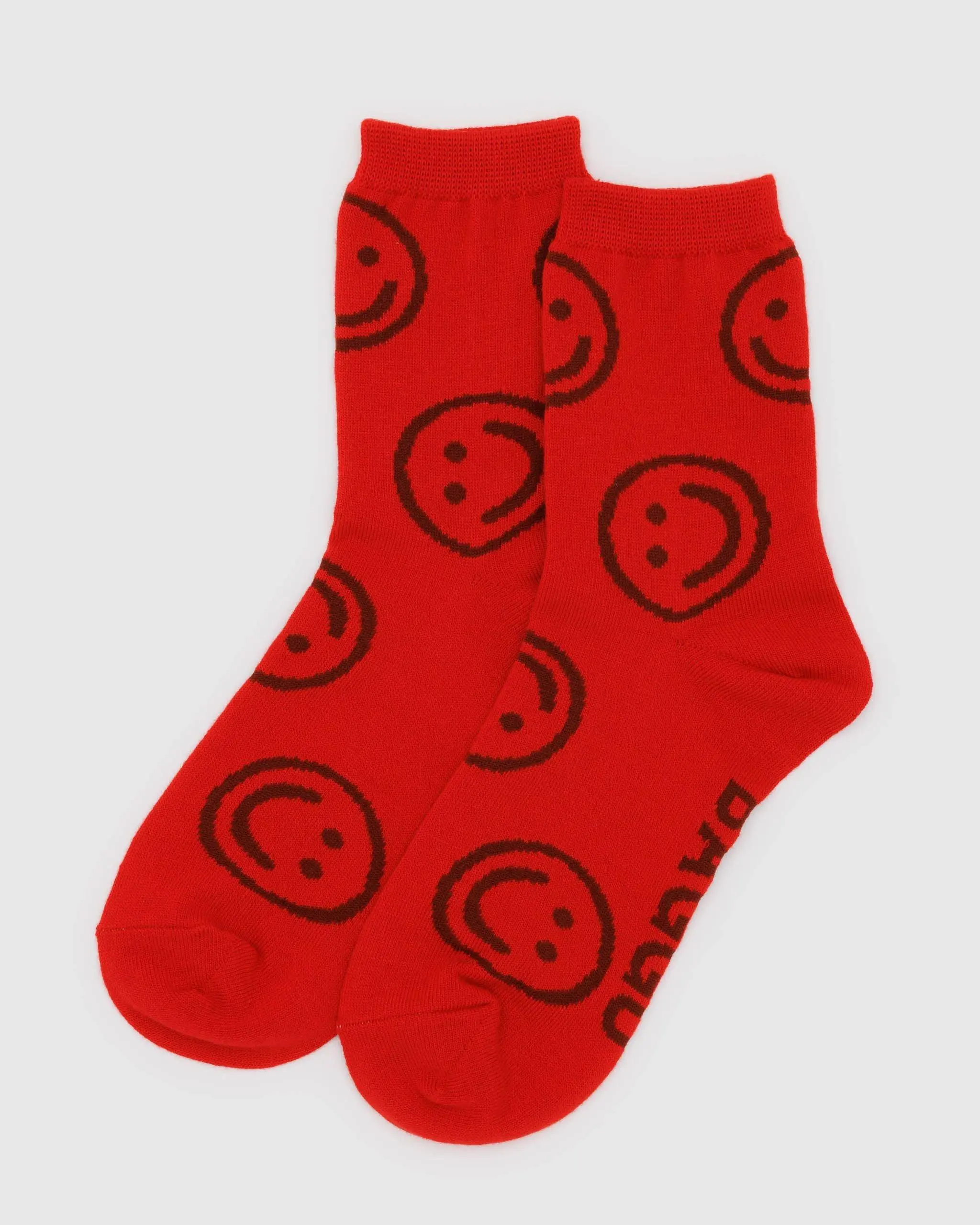 Crew Sock Red Happy
