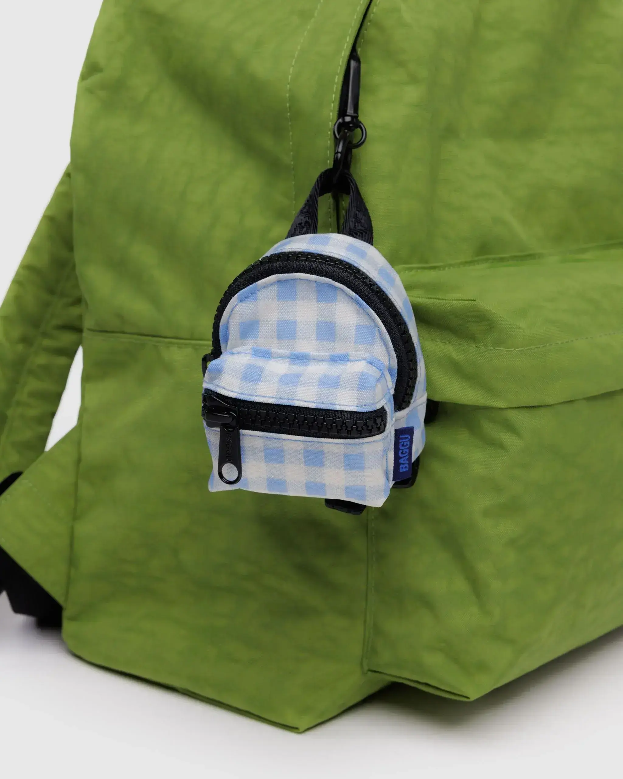 Backpack Charm Light Blue Gingham - Image 2