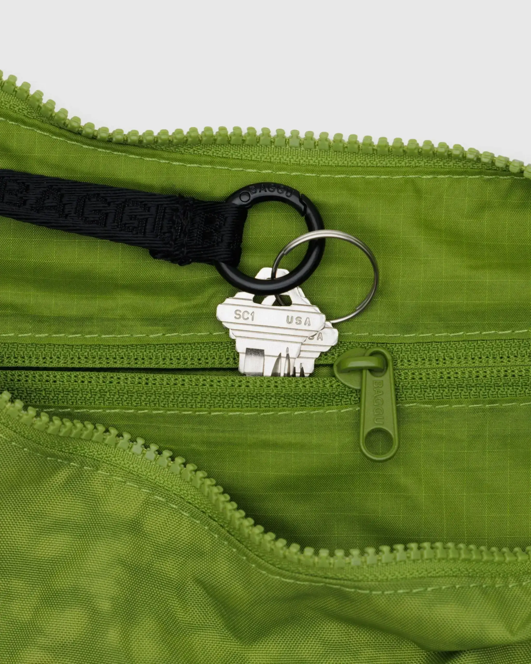 Medium Nylon Crescent Bag Green Juice - Image 4
