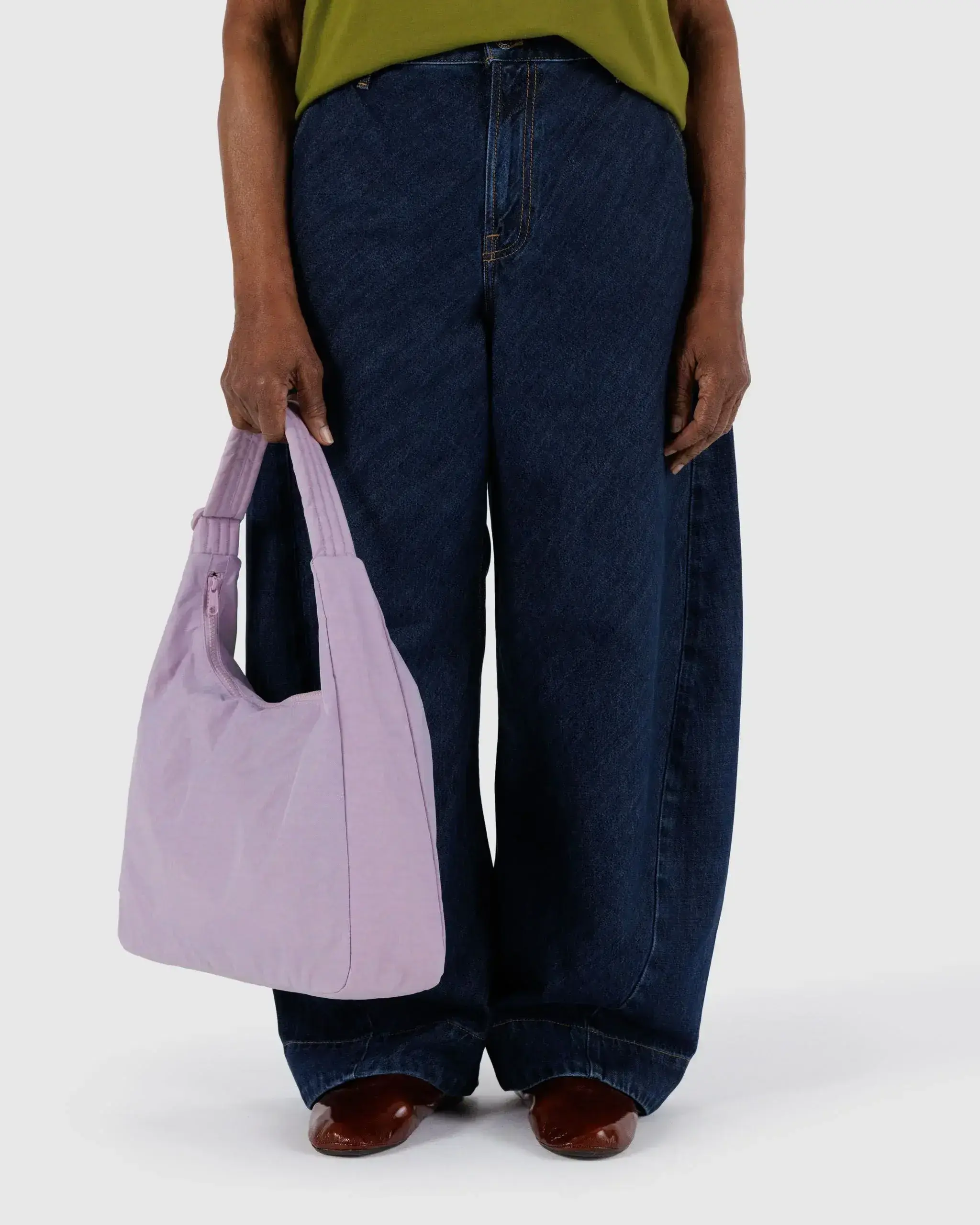 Nylon Shoulder Bag Dusty Pink - Image 3