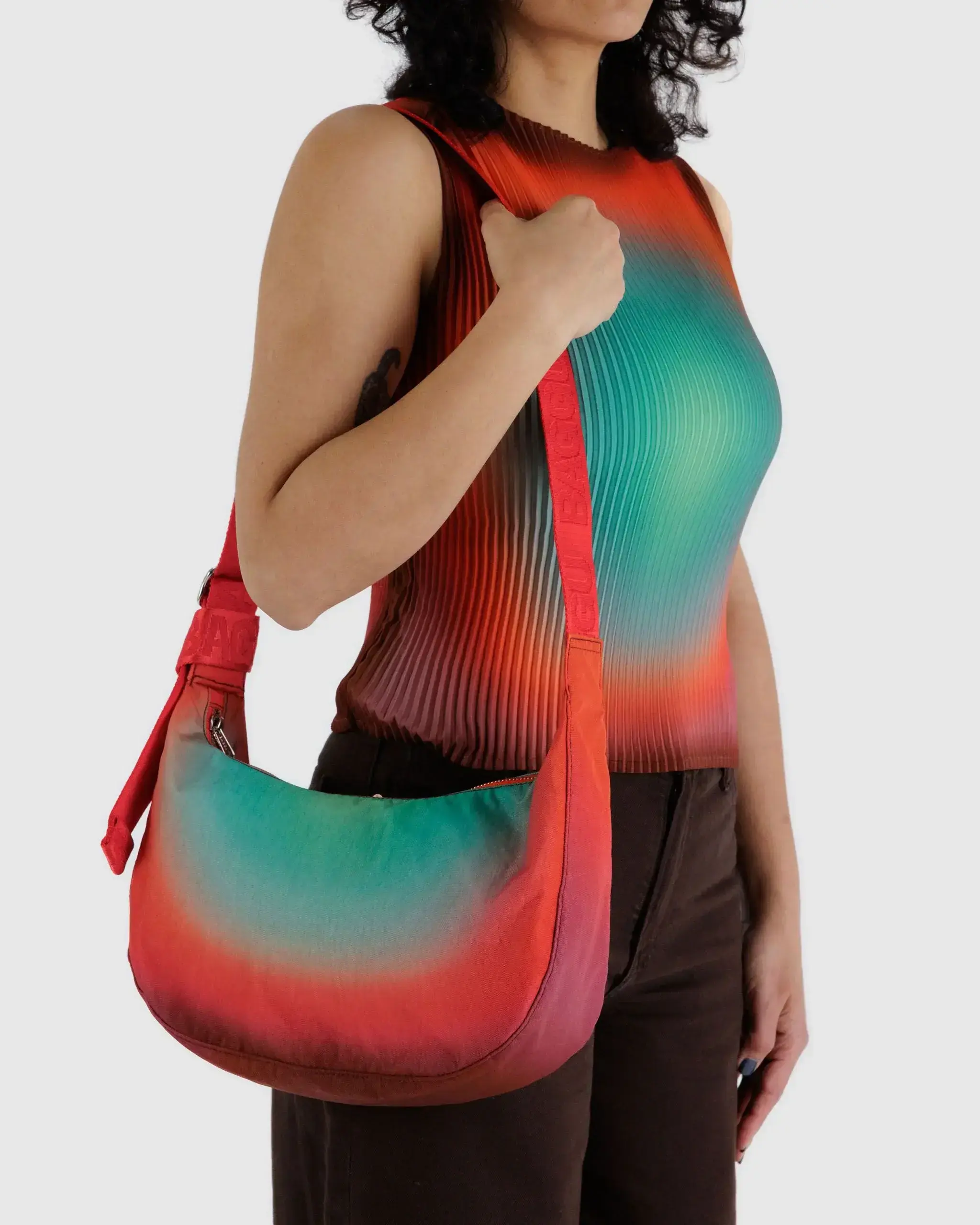 Medium Nylon Crescent Bag Rain - Image 2