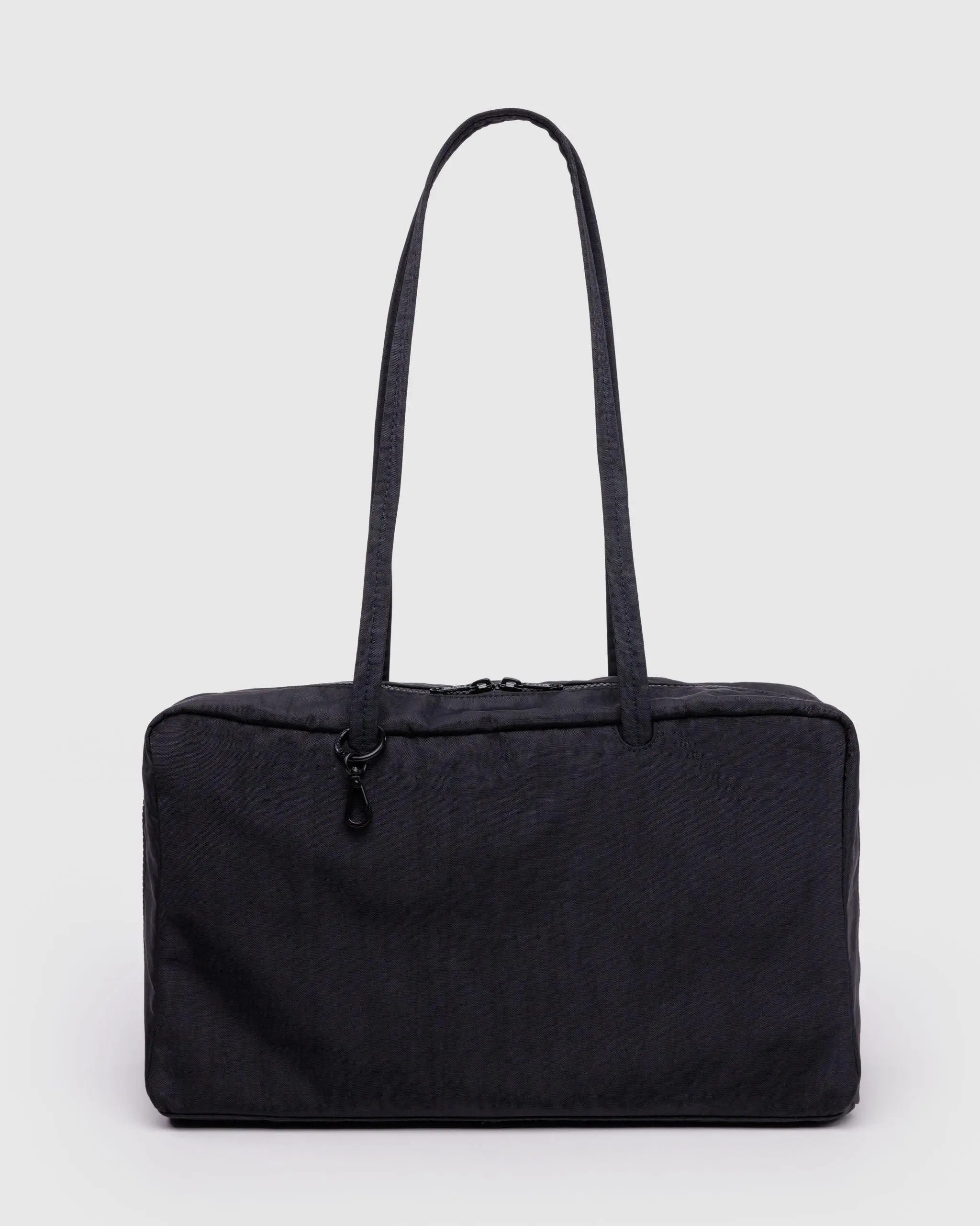 Medium Nylon Bowler Bag Black