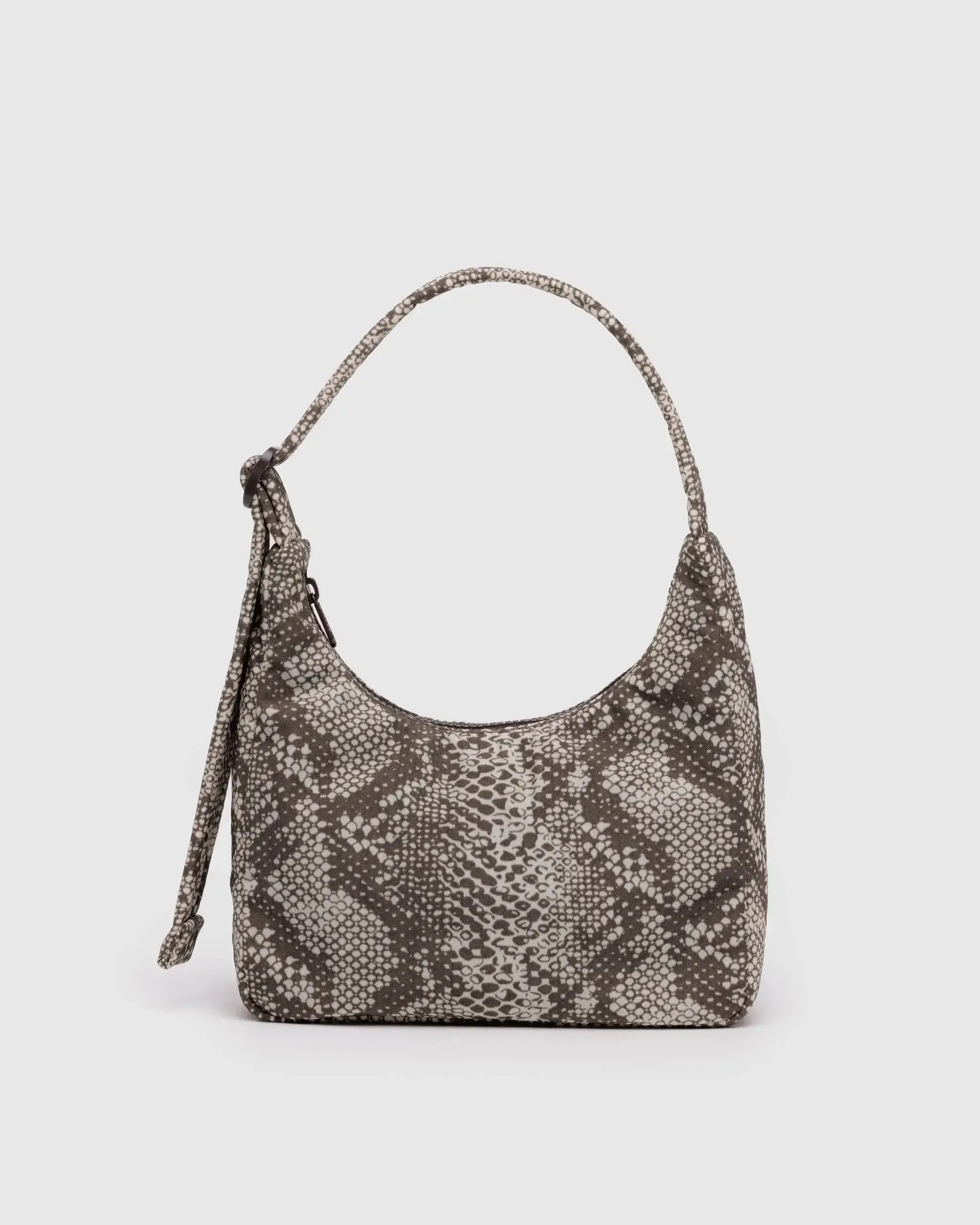 Mini Nylon Shoulder Bag Snakeskin