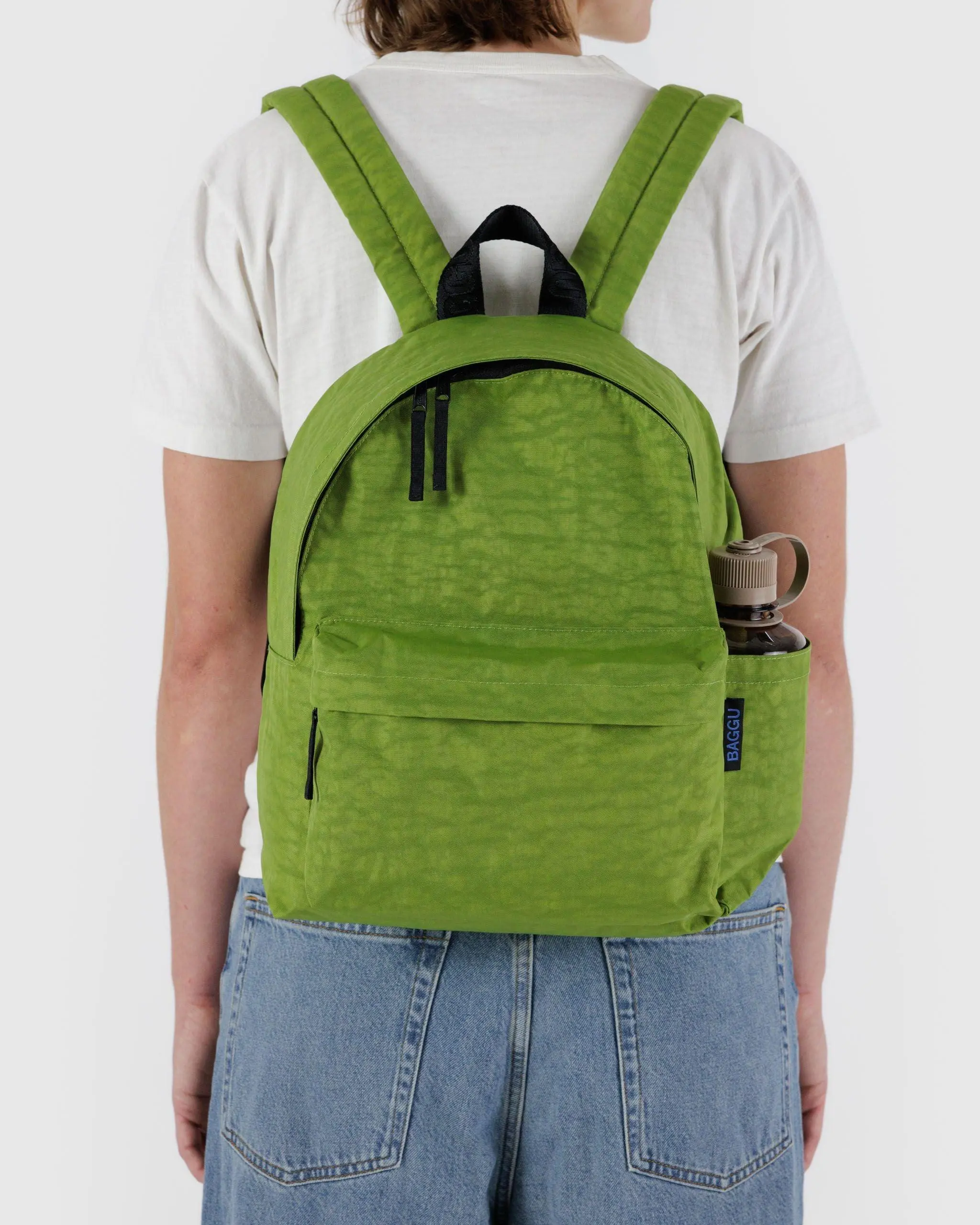 Medium Nylon Backpack Green Juice - Image 3