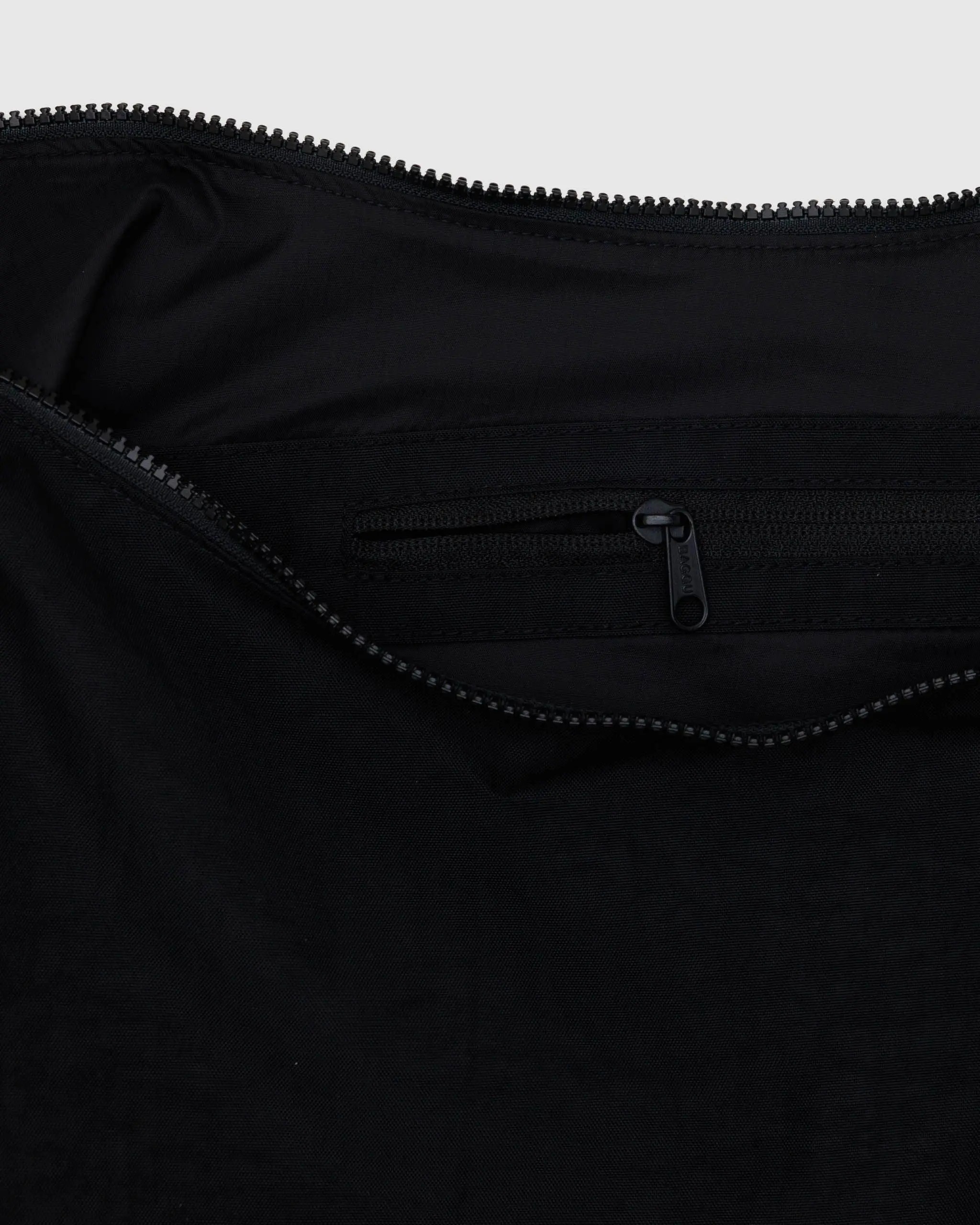 Large Nylon Crescent Bag Black - Image 4
