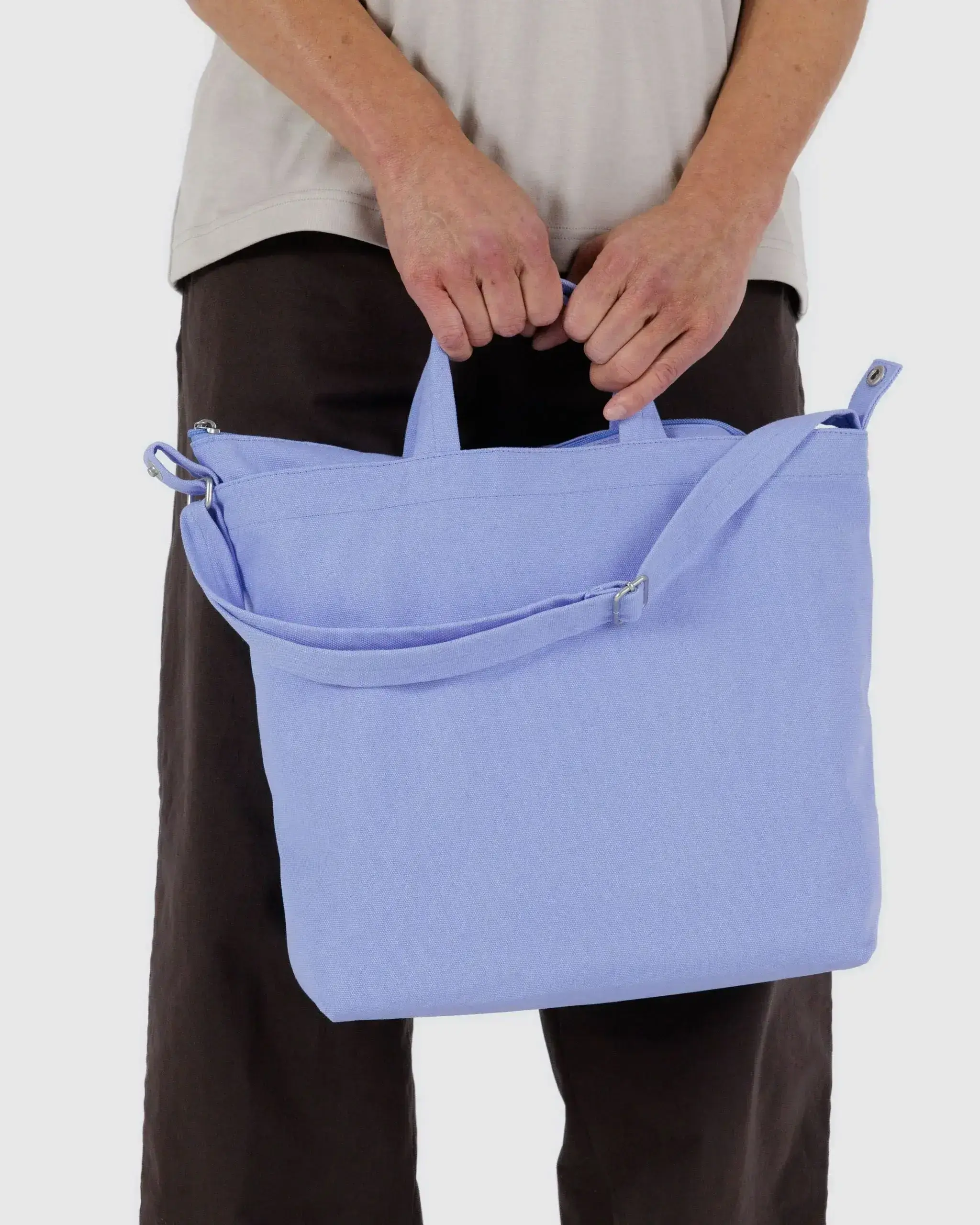 Horizontal Zip Duck Bag French Blue - Image 3
