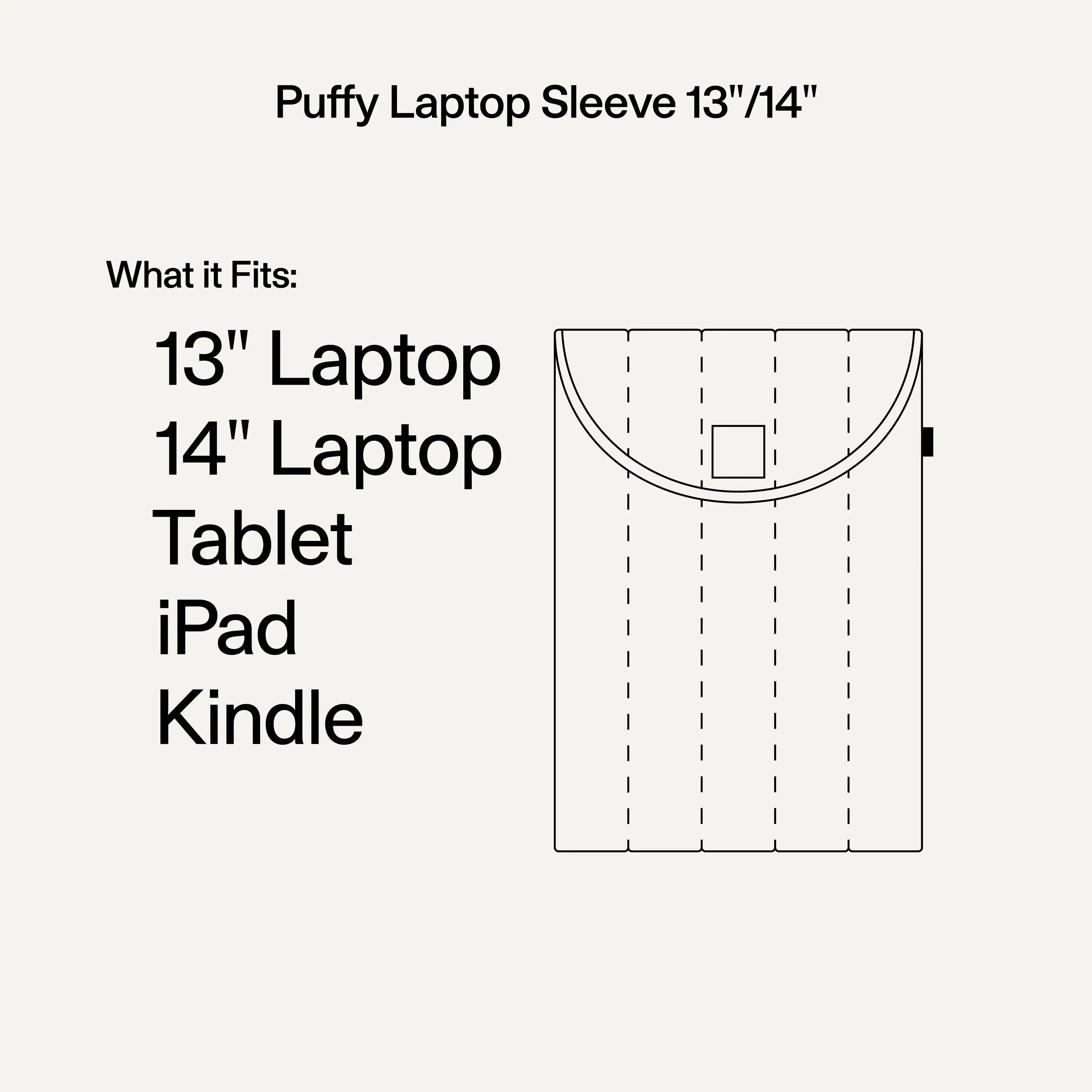 Puffy Laptop Sleeve 13"/14" Orange Tree - Image 3