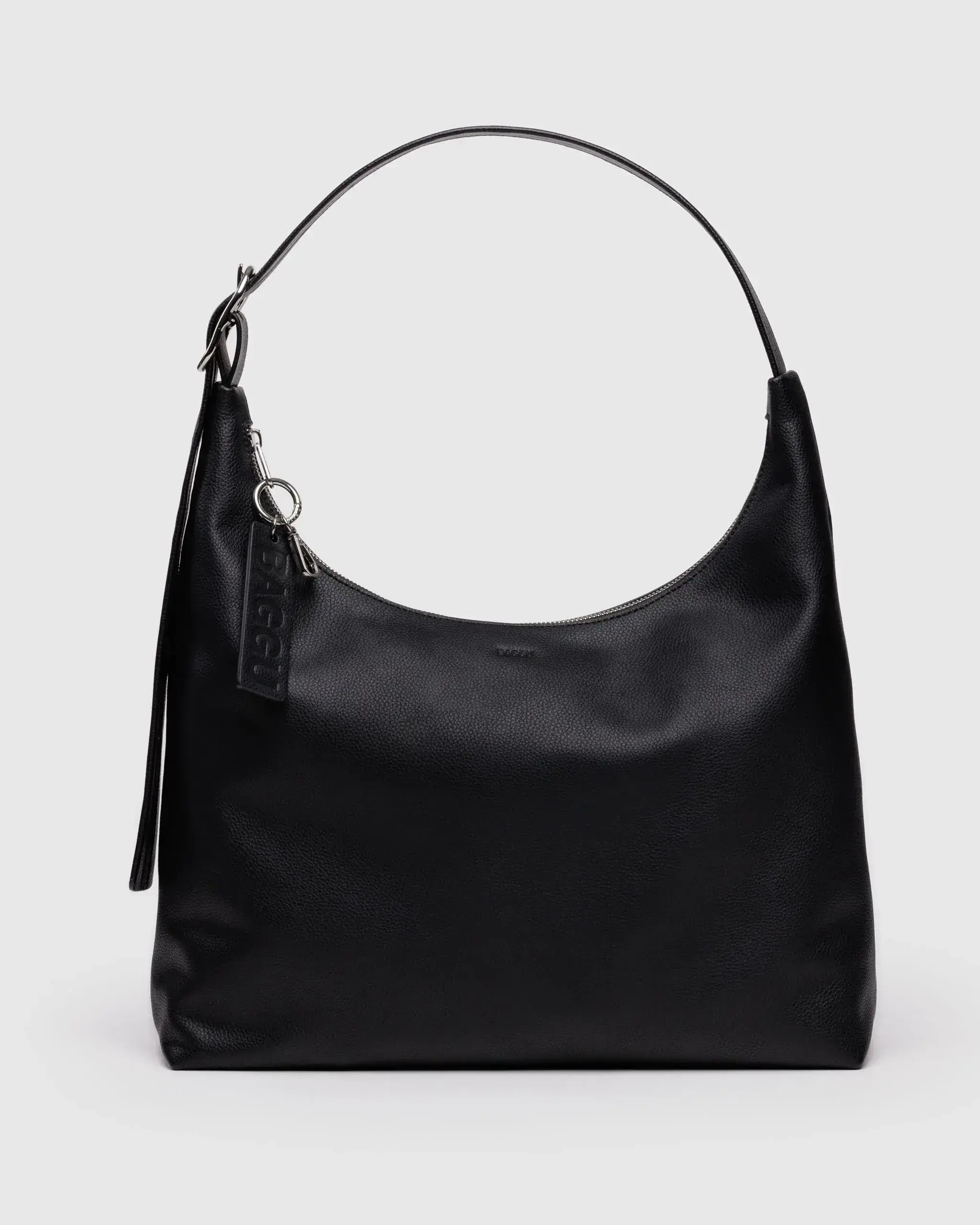 Recycled Leather Shoulder Bag Black