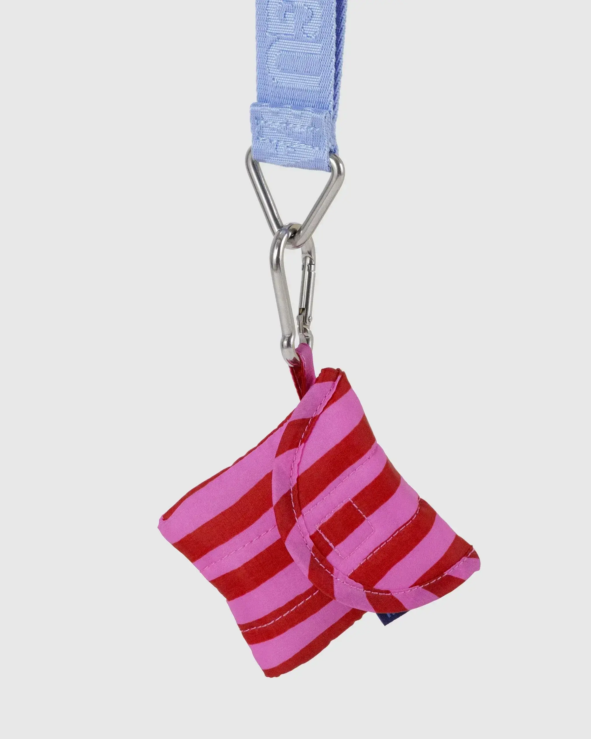 Puffy Earbuds Case Pink & Red Painted Stripe - Image 3