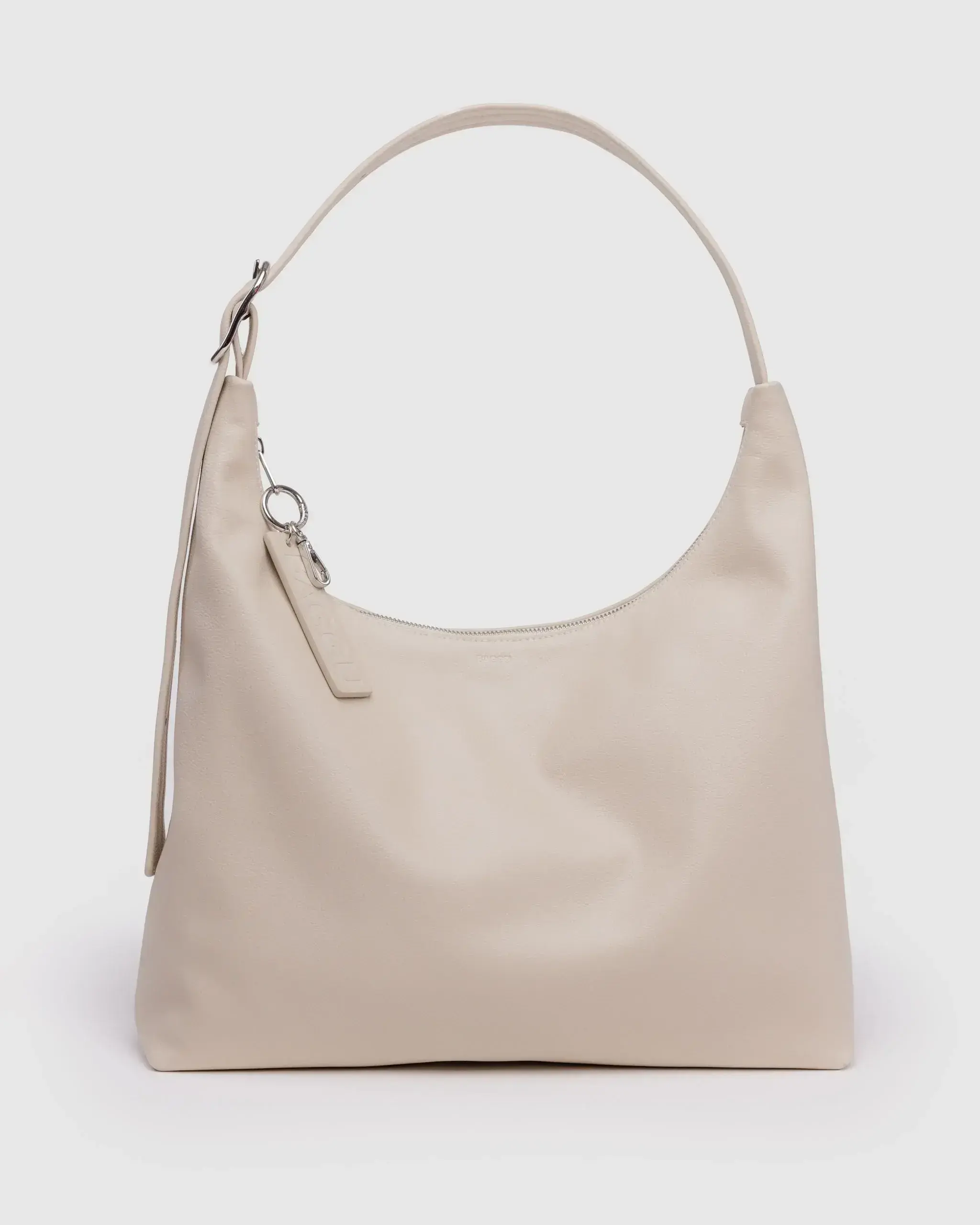 Recycled Leather Shoulder Bag Stone