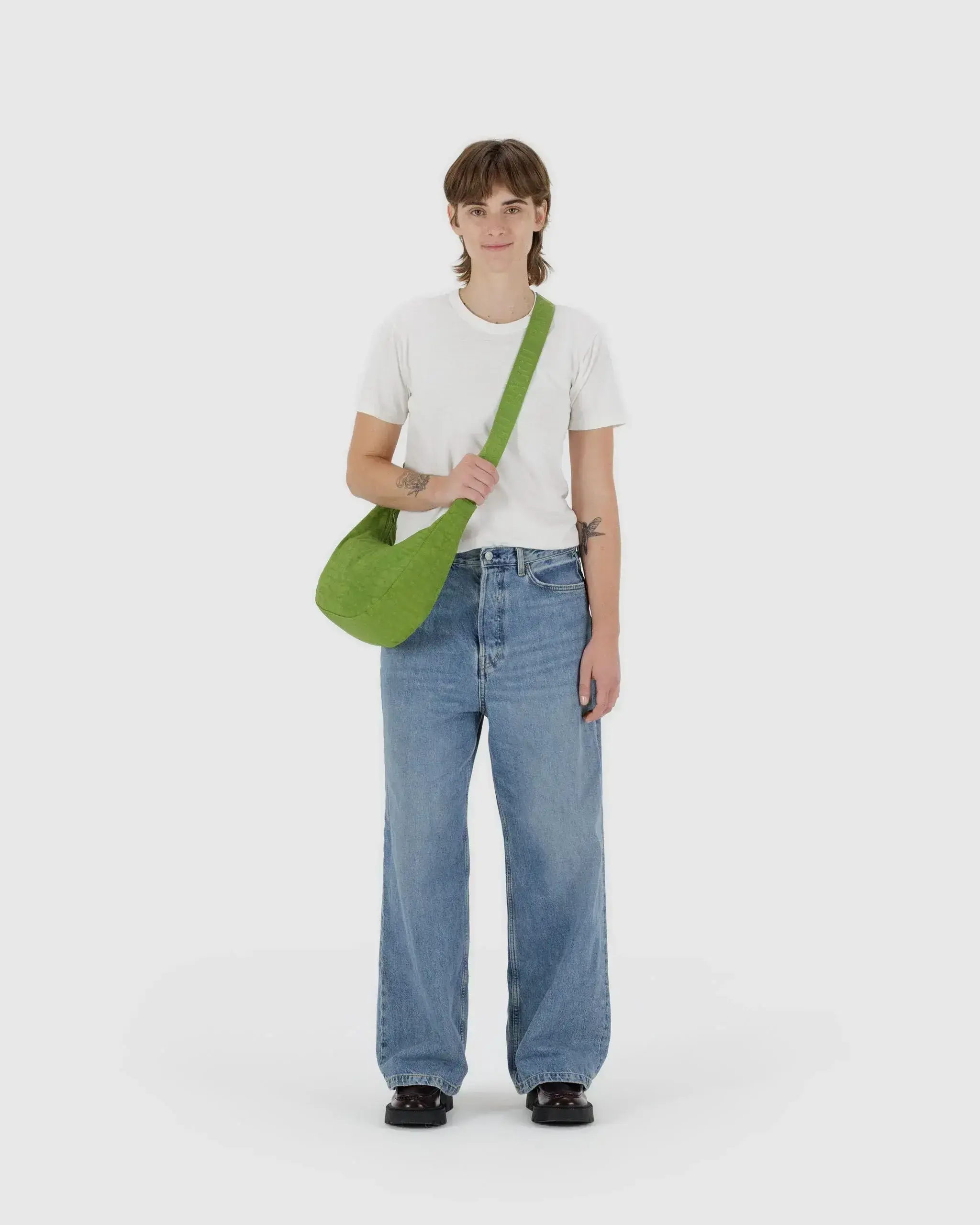 Medium Nylon Crescent Bag Green Juice - Image 2
