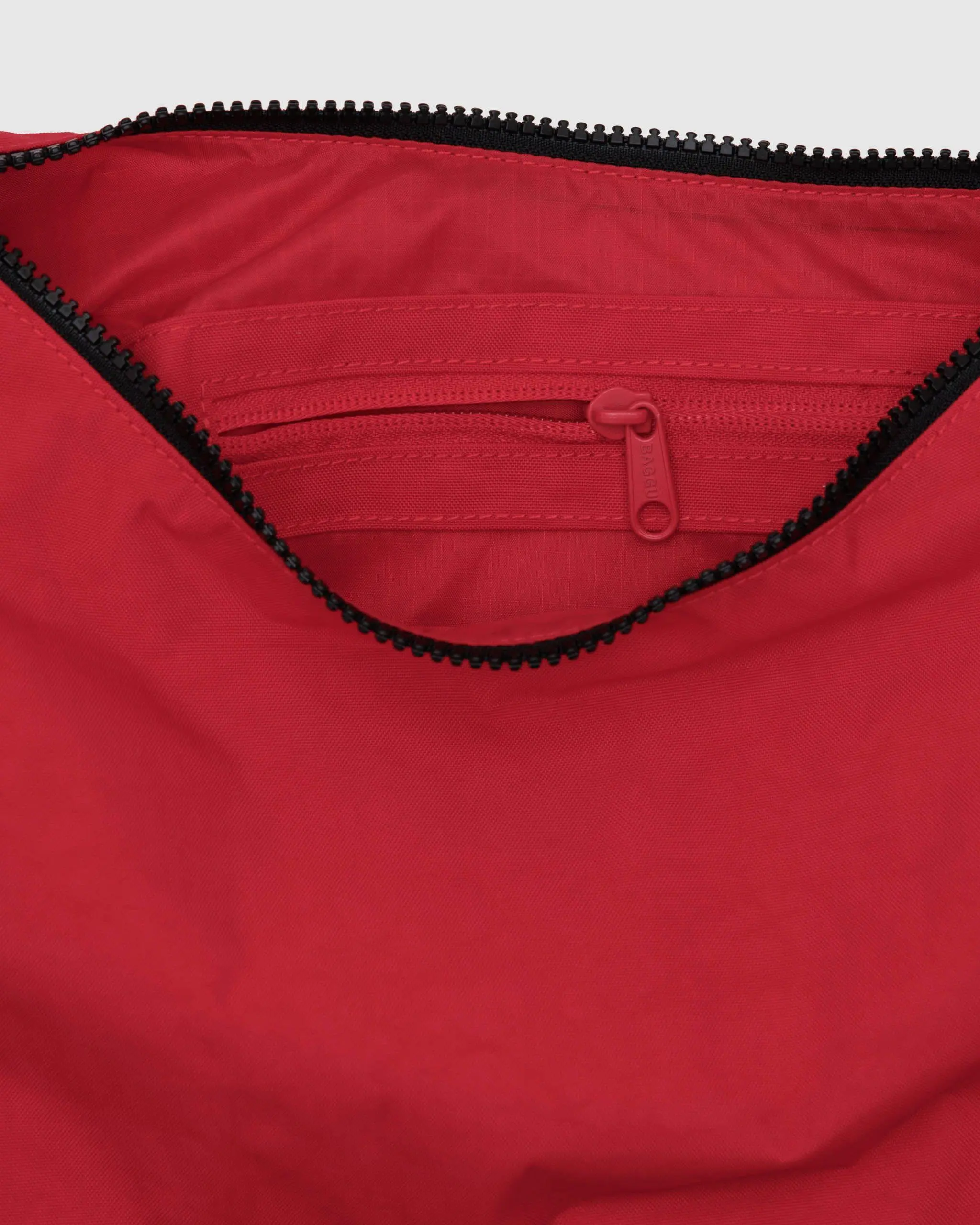 Medium Nylon Crescent Bag Candy Apple Black Strap - Image 4