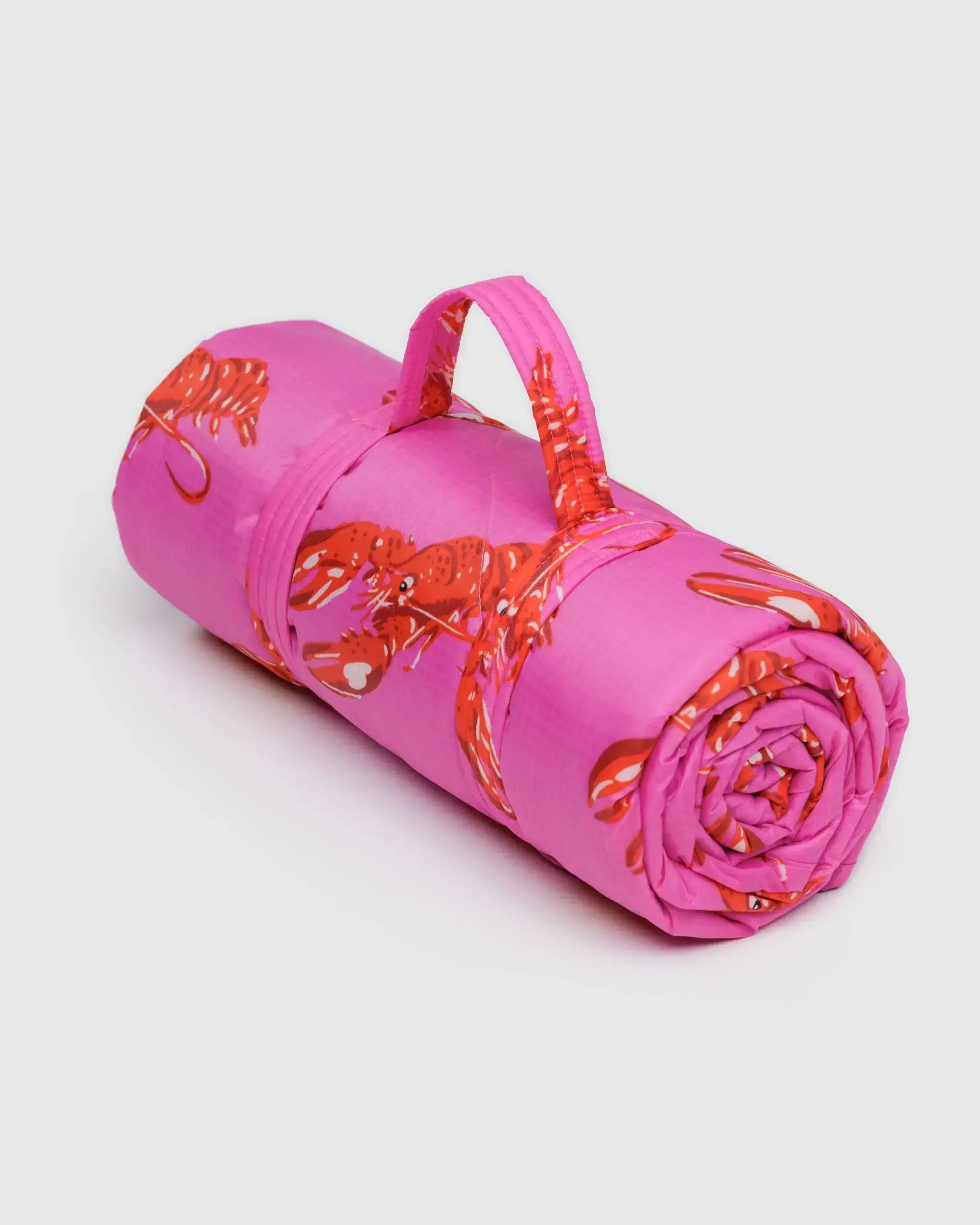 Puffy Picnic Blanket Pink Lobster