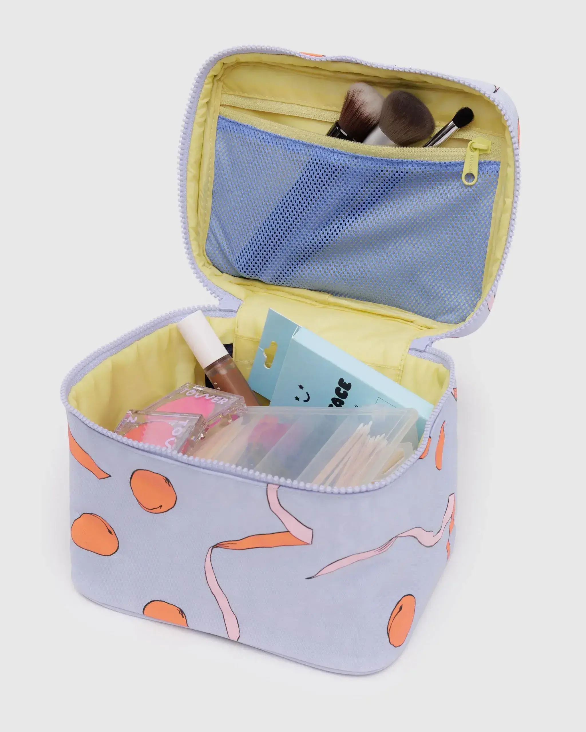 Large Cosmetic Case Apricots & Ribbons - Image 2