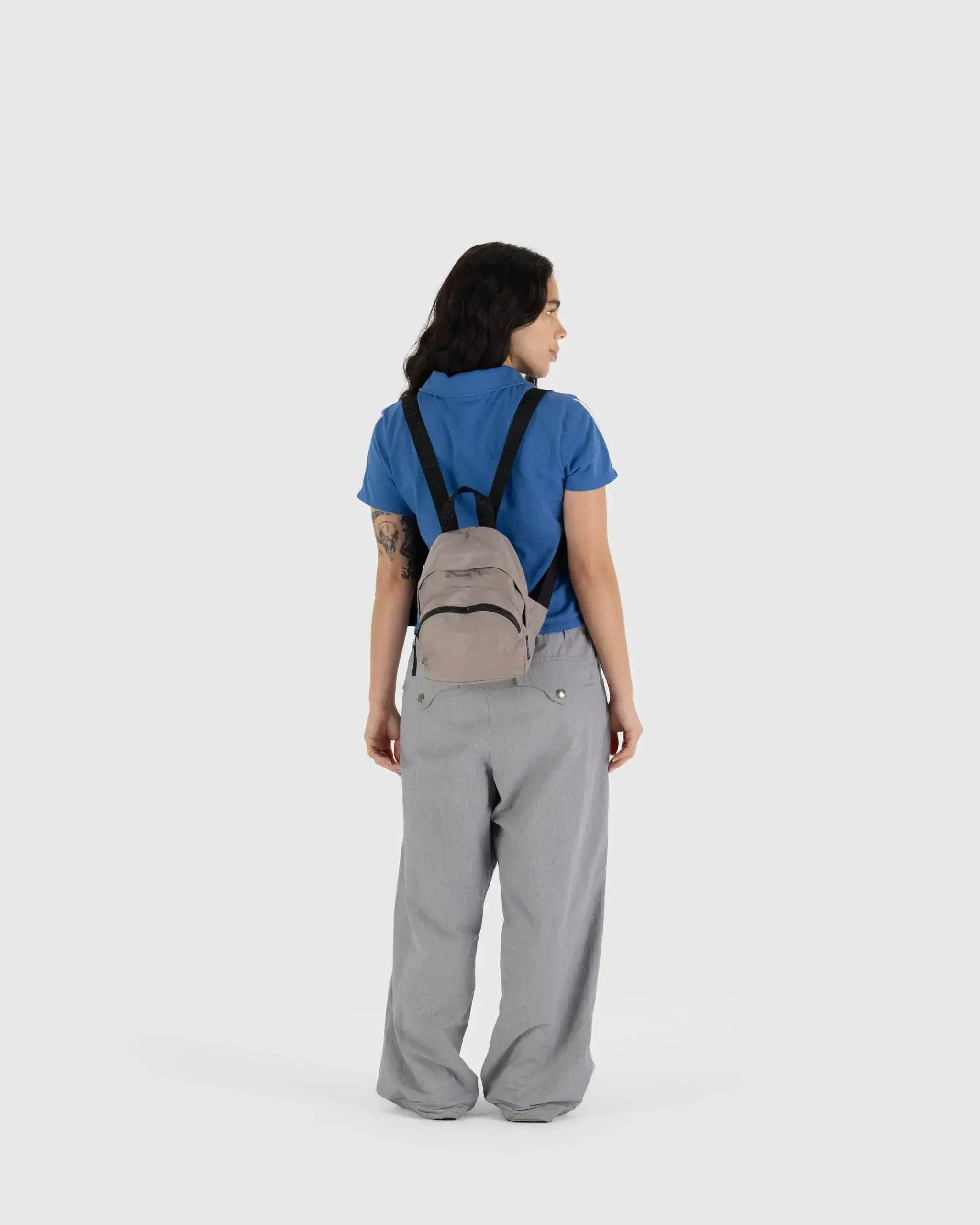 Mini Nylon Backpack Dove - Image 2