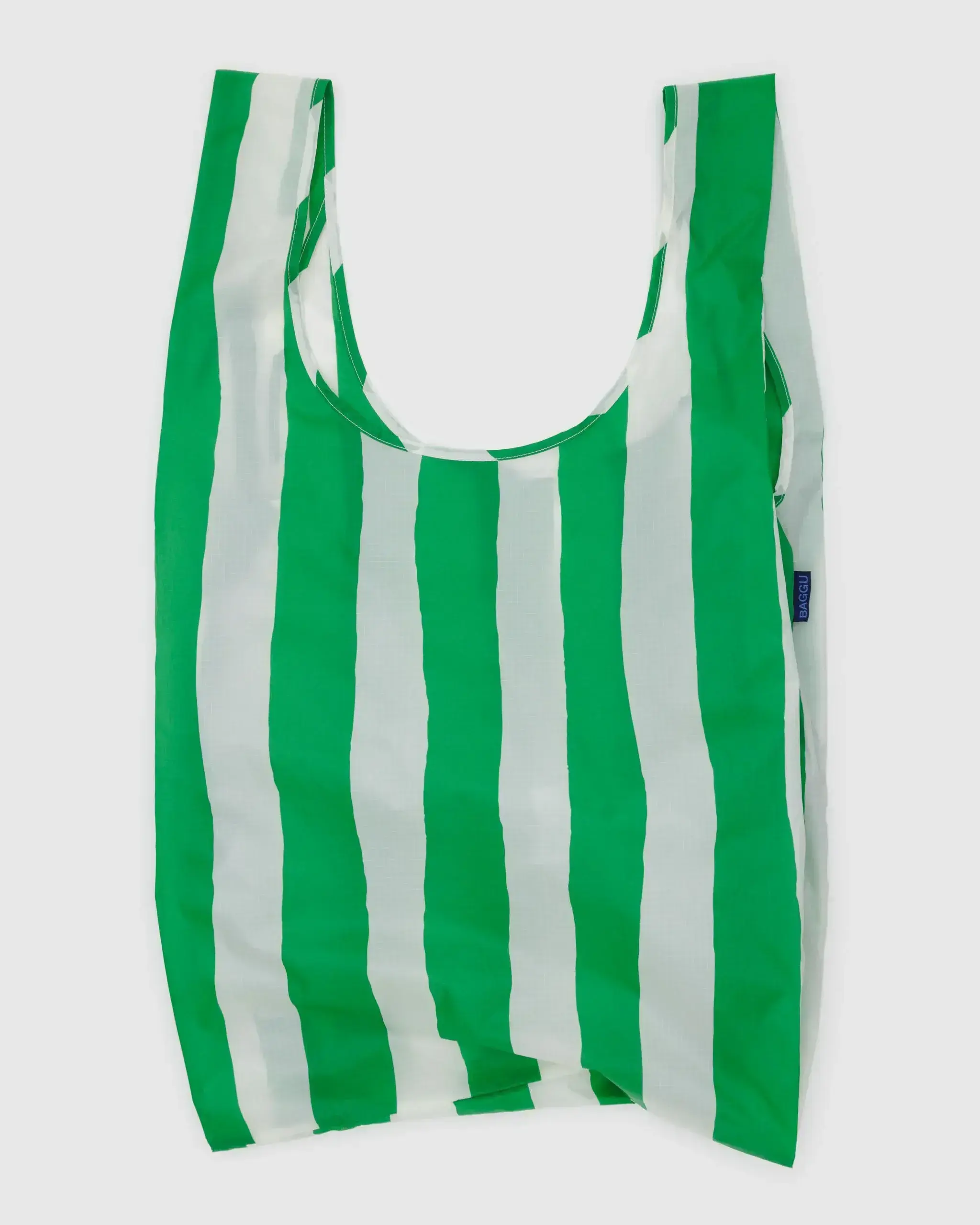 Big Baggu Green Painted Stripe