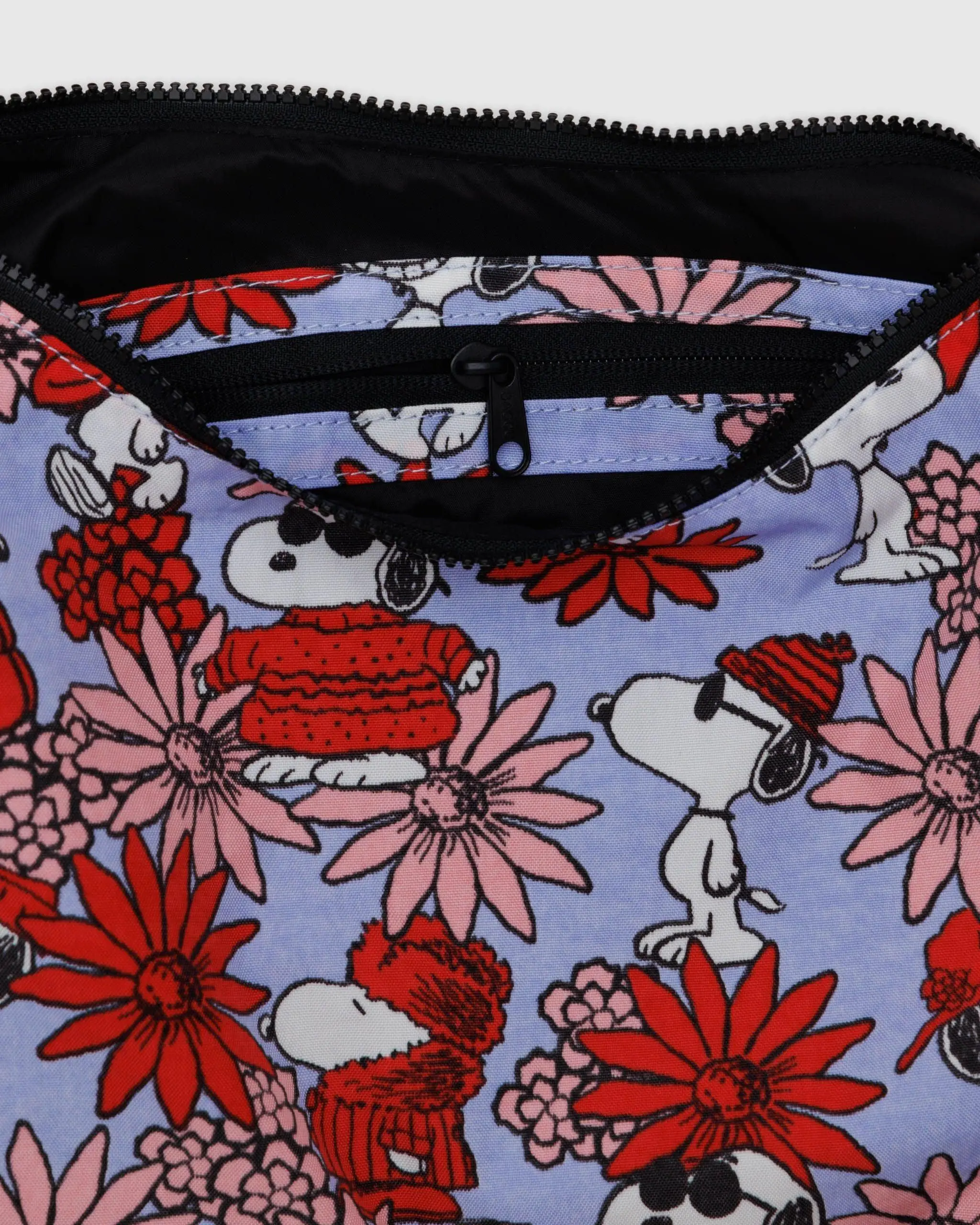 Medium Nylon Crescent Bag Floral Snoopy - Image 4