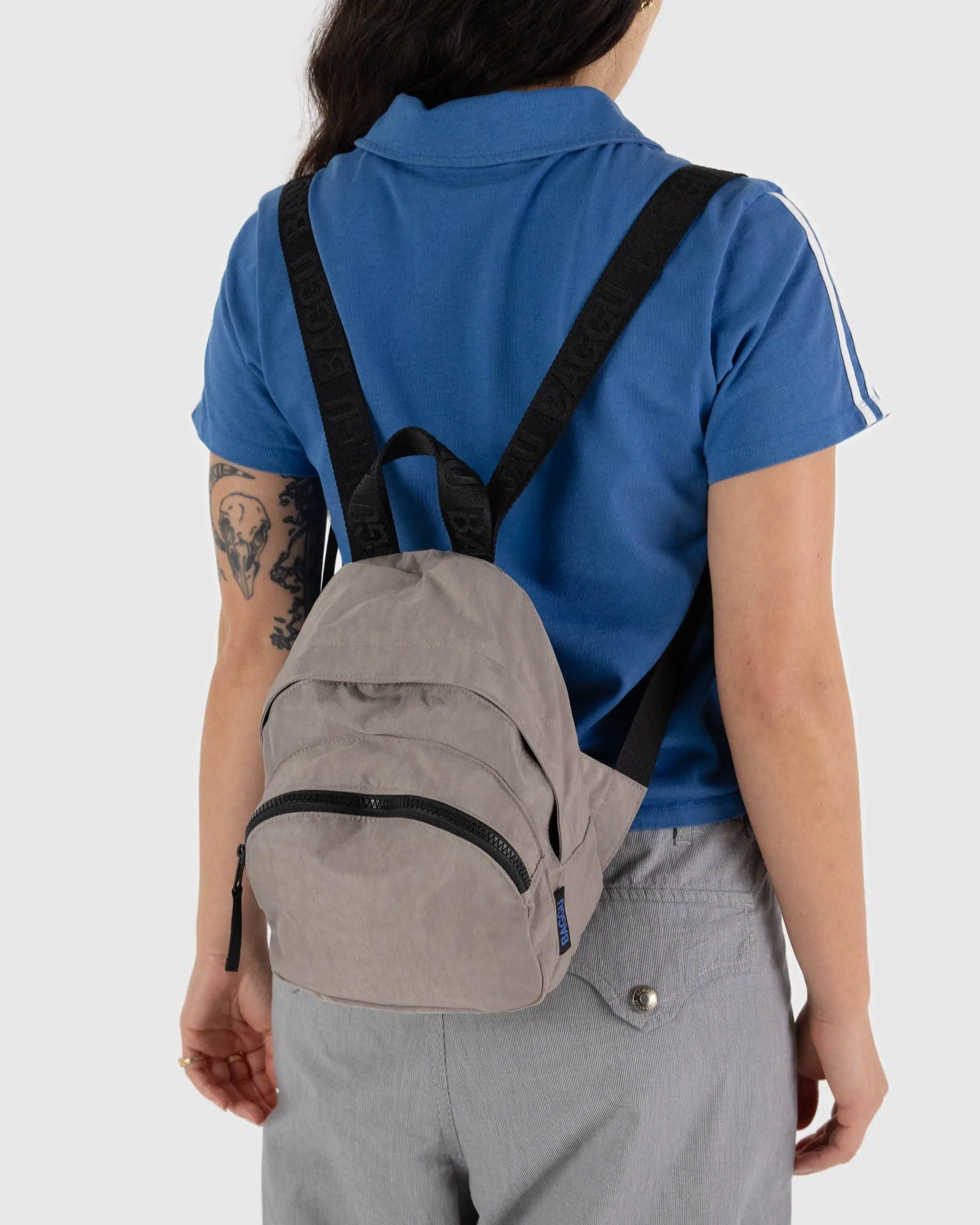 Mini Nylon Backpack Dove - Image 3