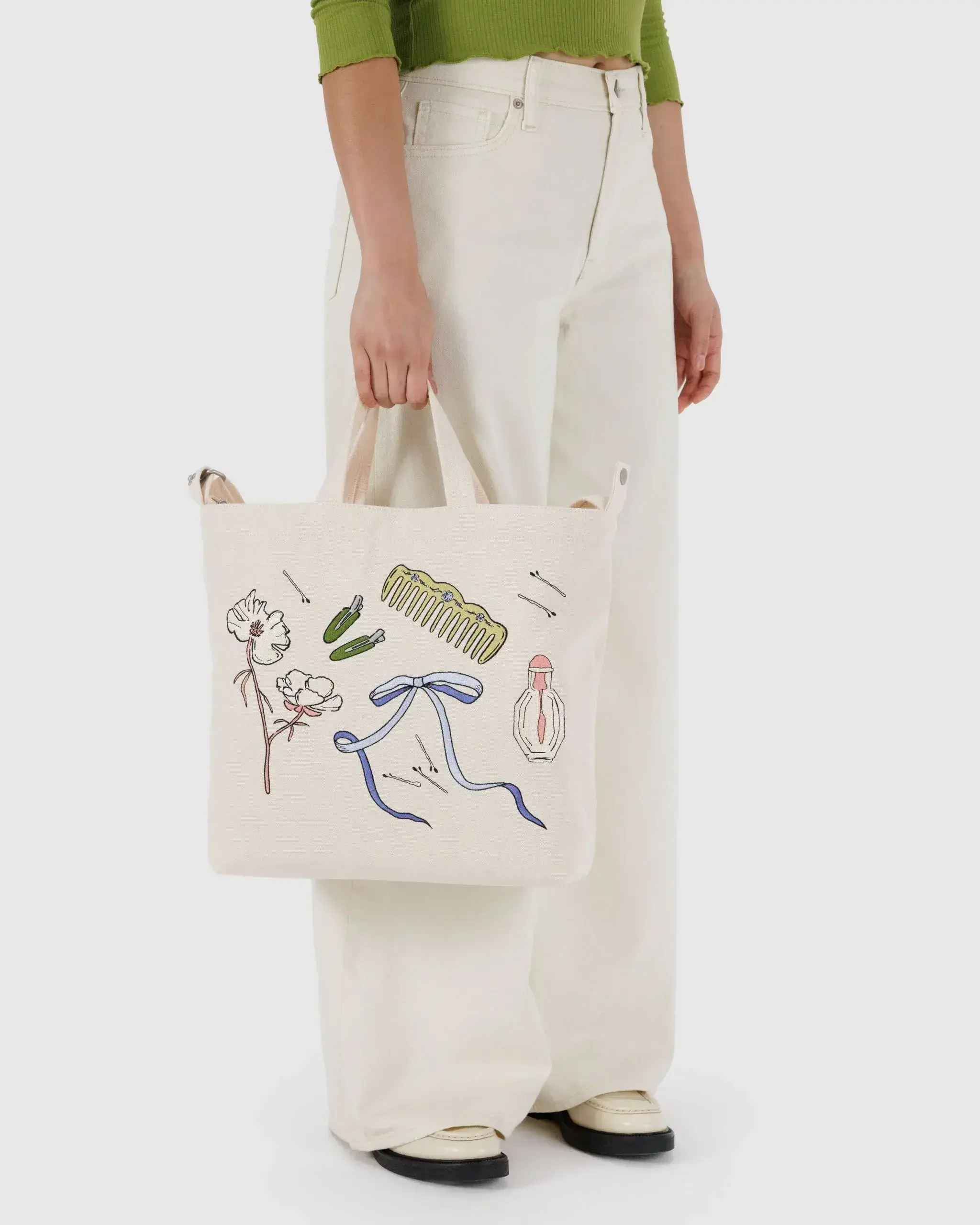 Horizontal Zip Duck Bag Embroidered Get Ready With Me - Image 3