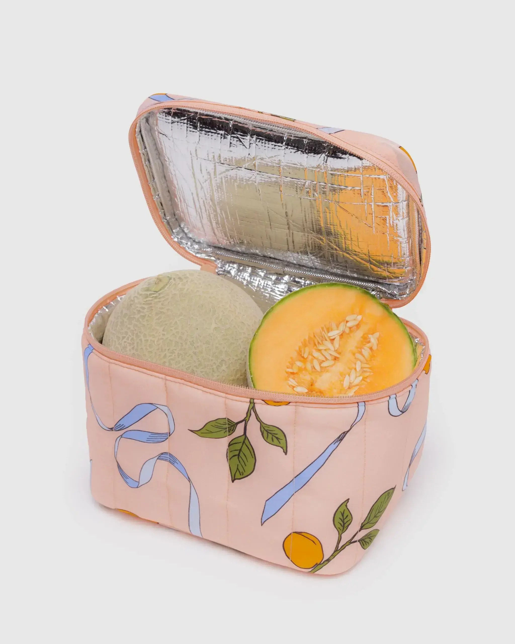 Puffy Lunch Bag Apricots & Ribbons - Image 2